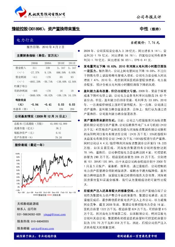 资产置换带来重生