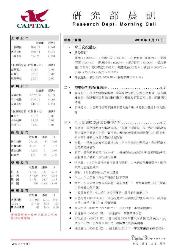 群益证券研究部晨讯