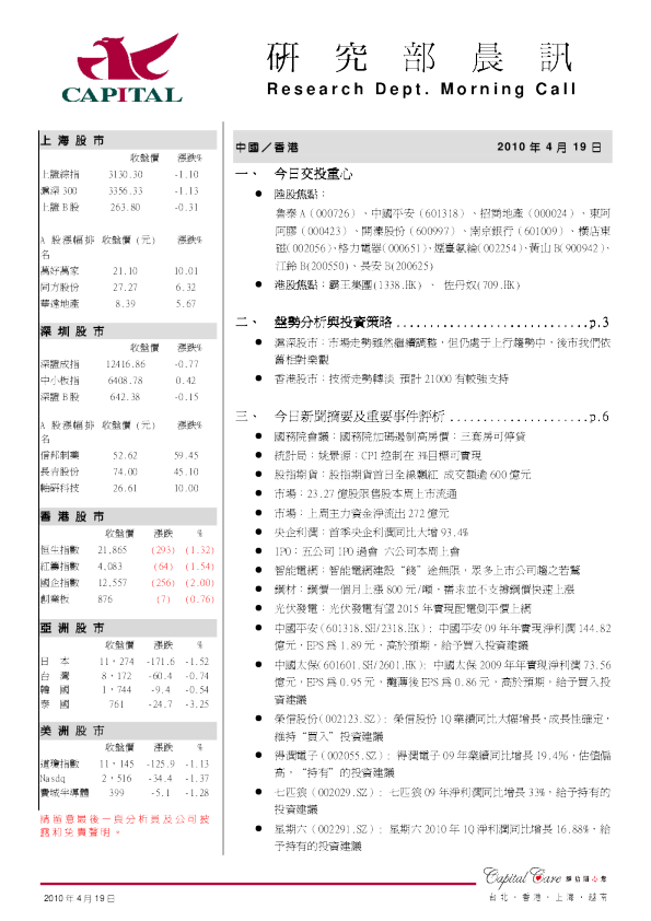 群益证券研究部晨讯