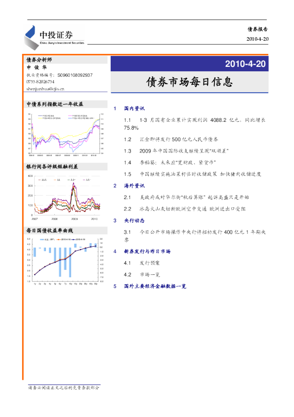 债券市场每日信息