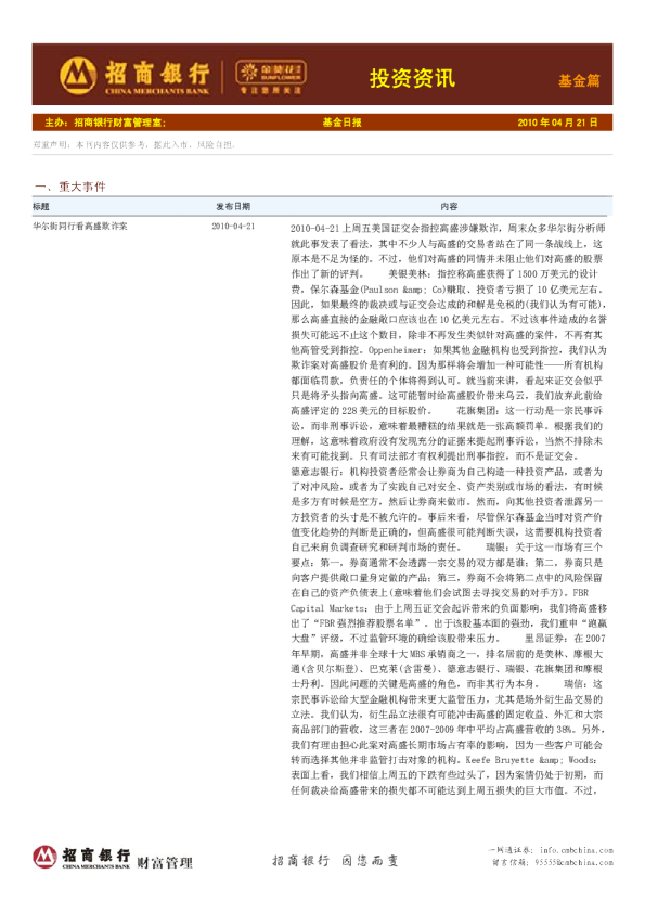 金葵花投资资讯:基金篇