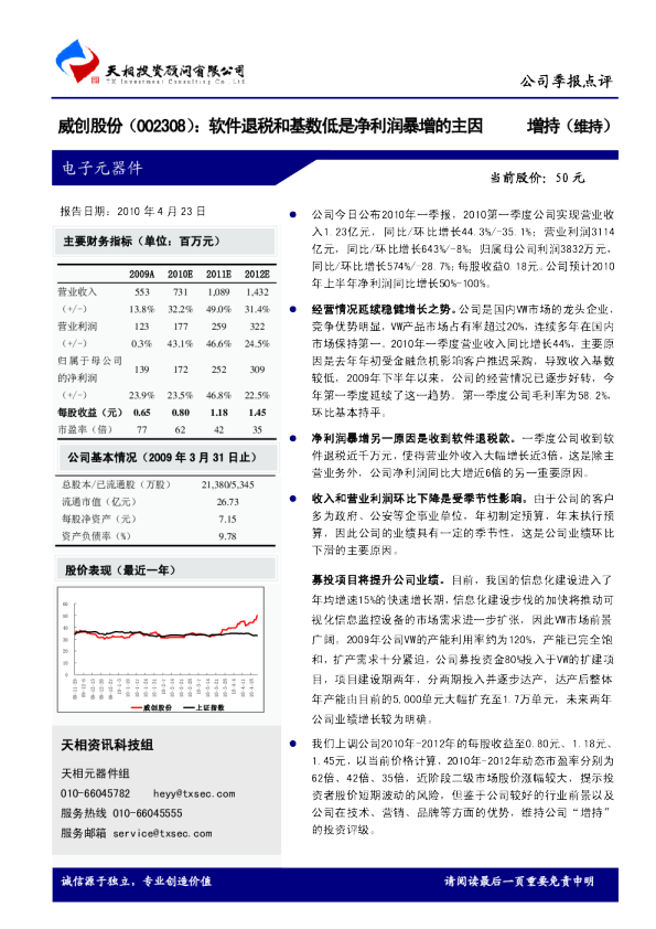 软件退税和基数低是净利润暴增的主因
