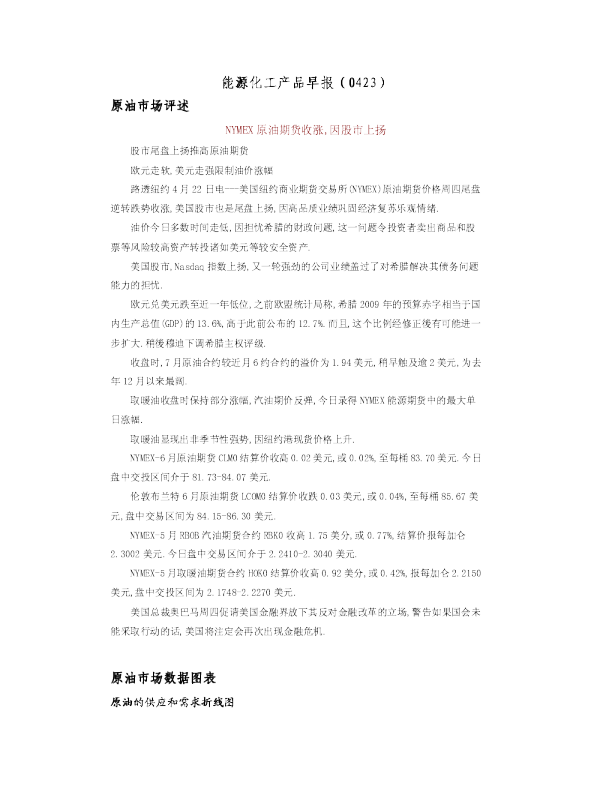 瑞奇期货能源化工产品早报