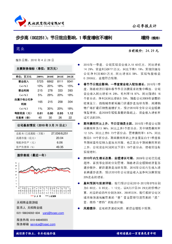 节日效应影响，1季度增收不增利
