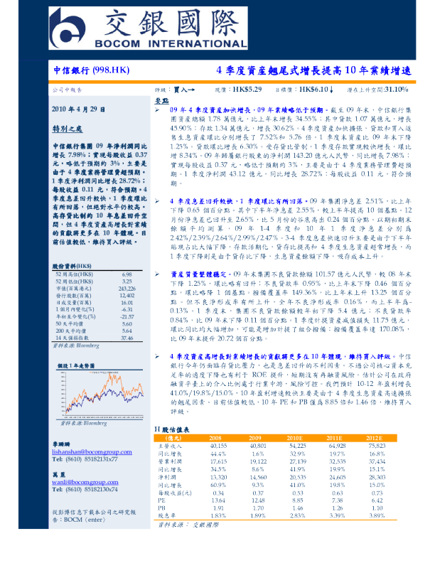 4季度资产翘尾式增长提高10年业绩增速