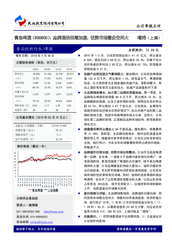 品牌溢价回报加速，优势市场整合空间大