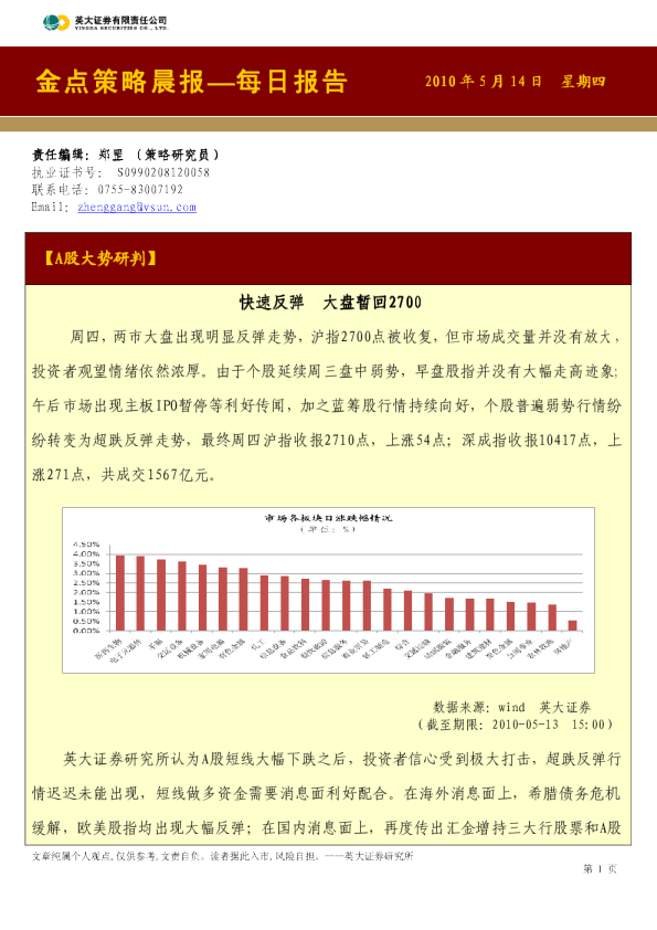 英大证券金点策略晨报