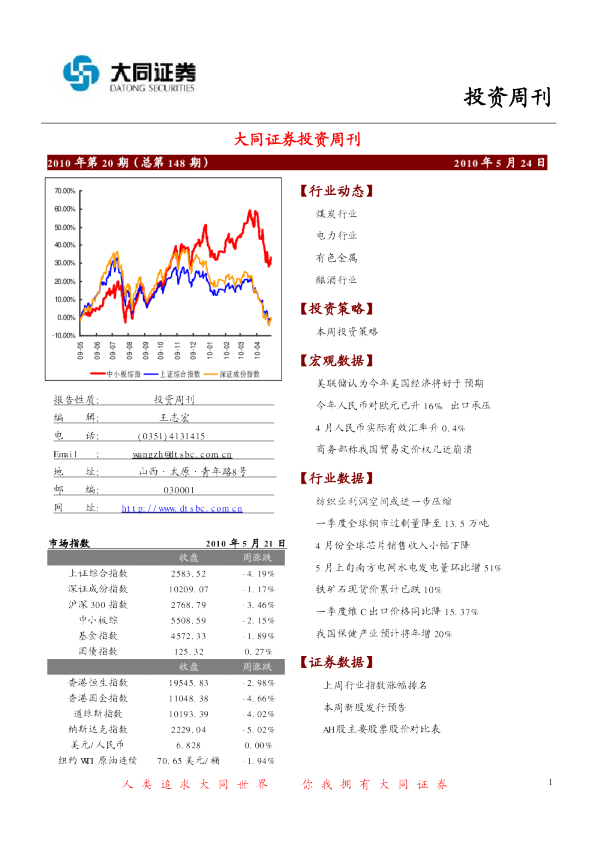 大同证券投资周刊