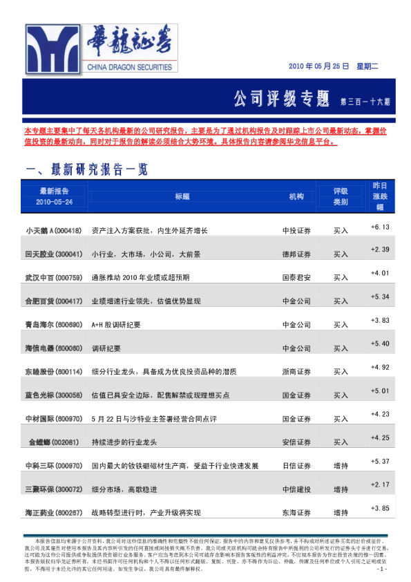 华龙证券公司评级