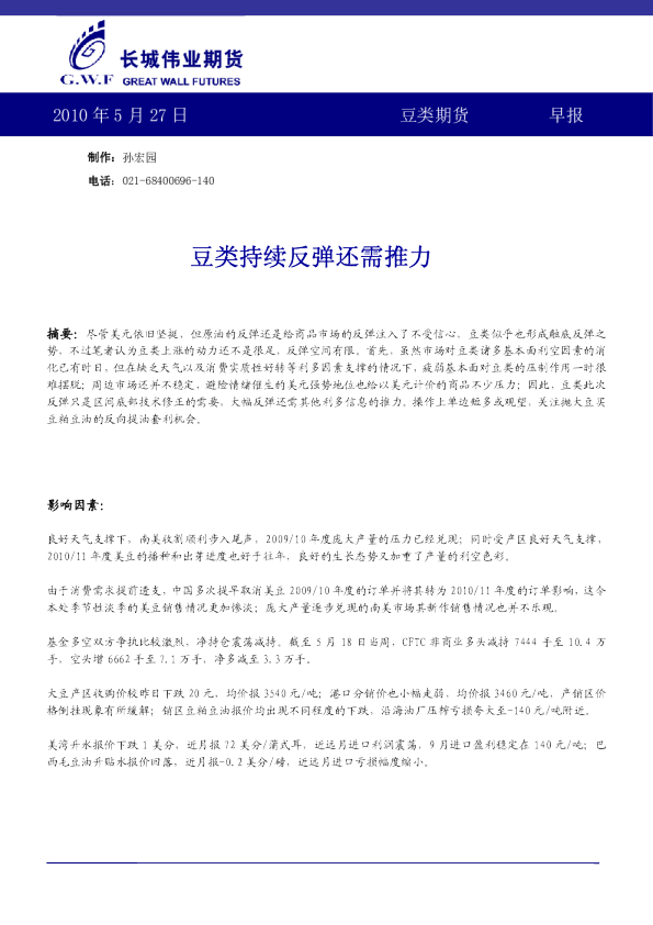 豆类期货早报：豆类持续反弹还需推力