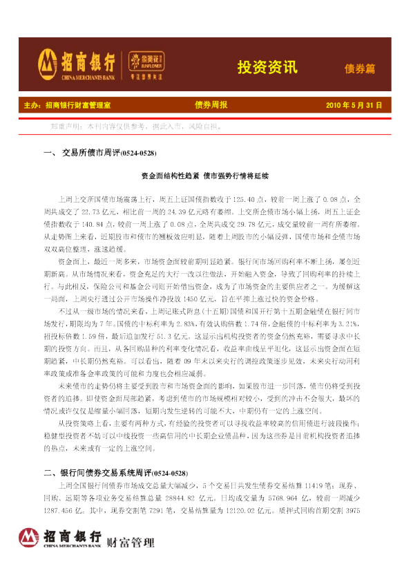 金葵花投资资讯债券篇