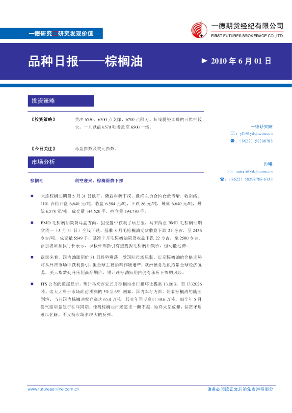 棕榈油：利空袭来,棕榈弱势下探