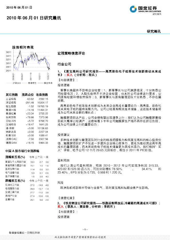 国金证券研究晨讯