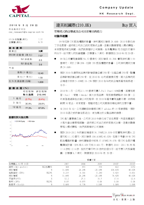 达芙妮国际：管理模式的改变成为公司长期增长的动力