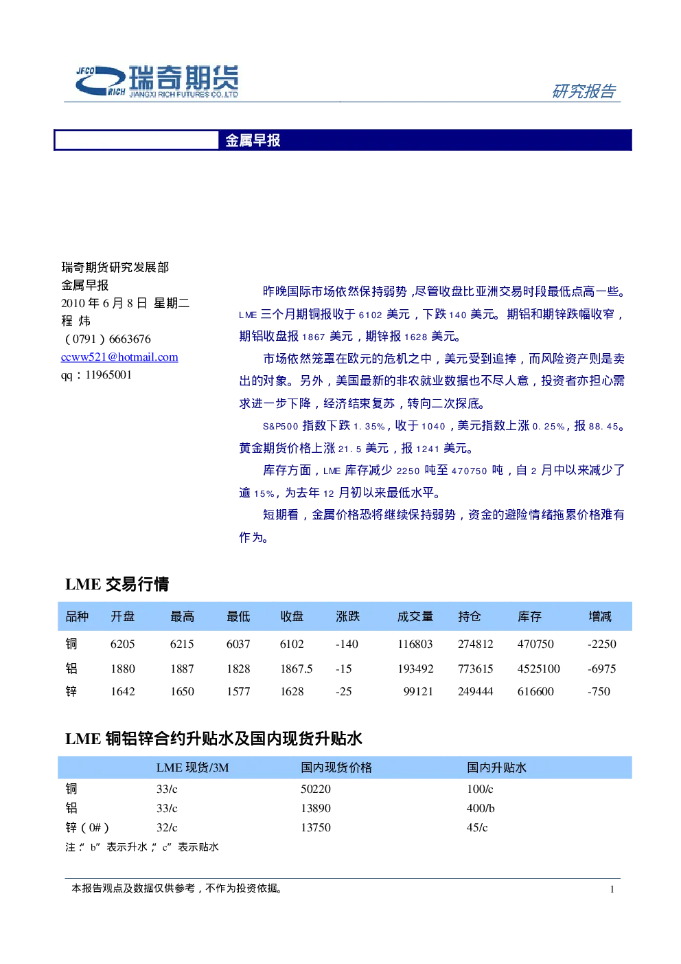 报告封面