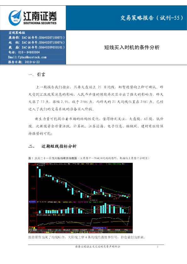 短线买入时机的条件分析
