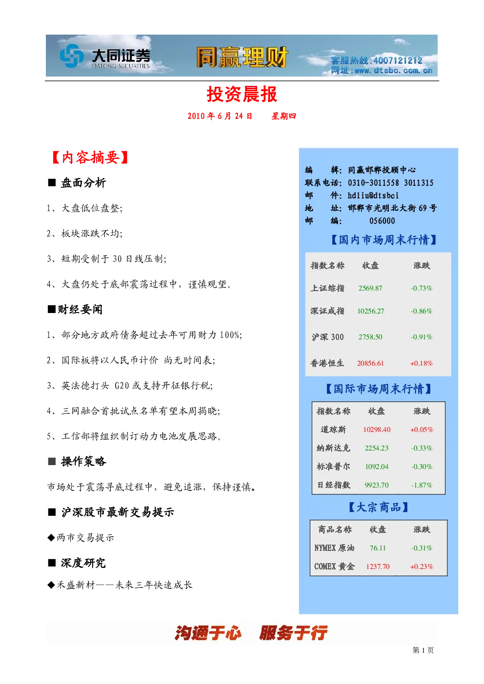报告封面