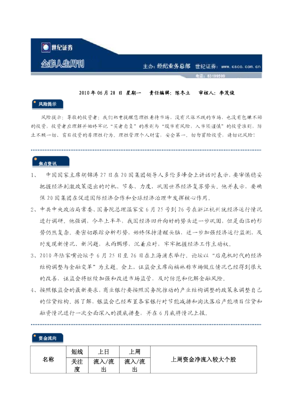 世纪证券-金彩人生周刊