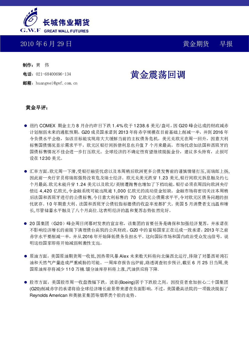 报告封面