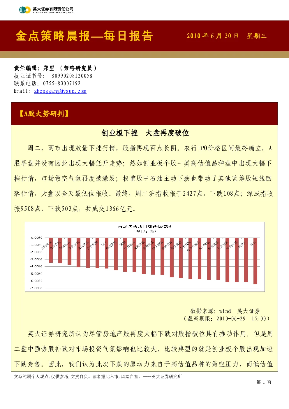 报告封面