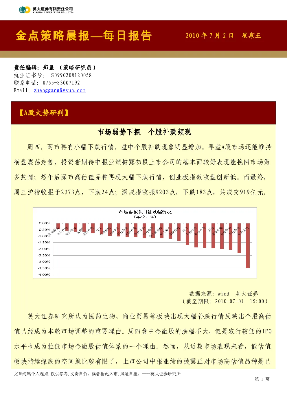 报告封面