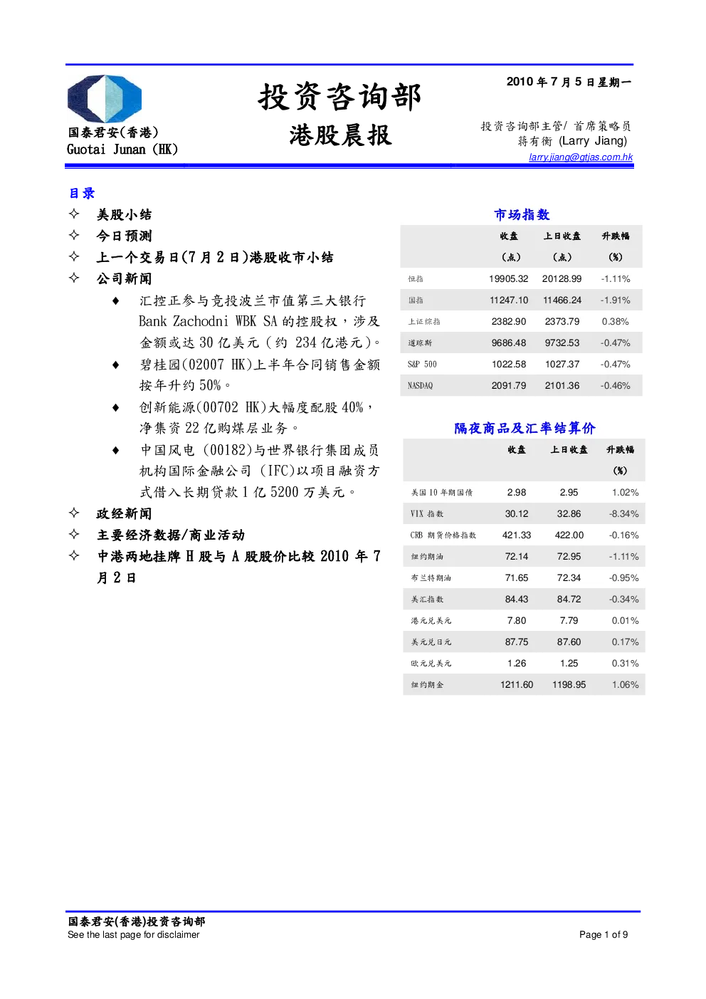 报告封面