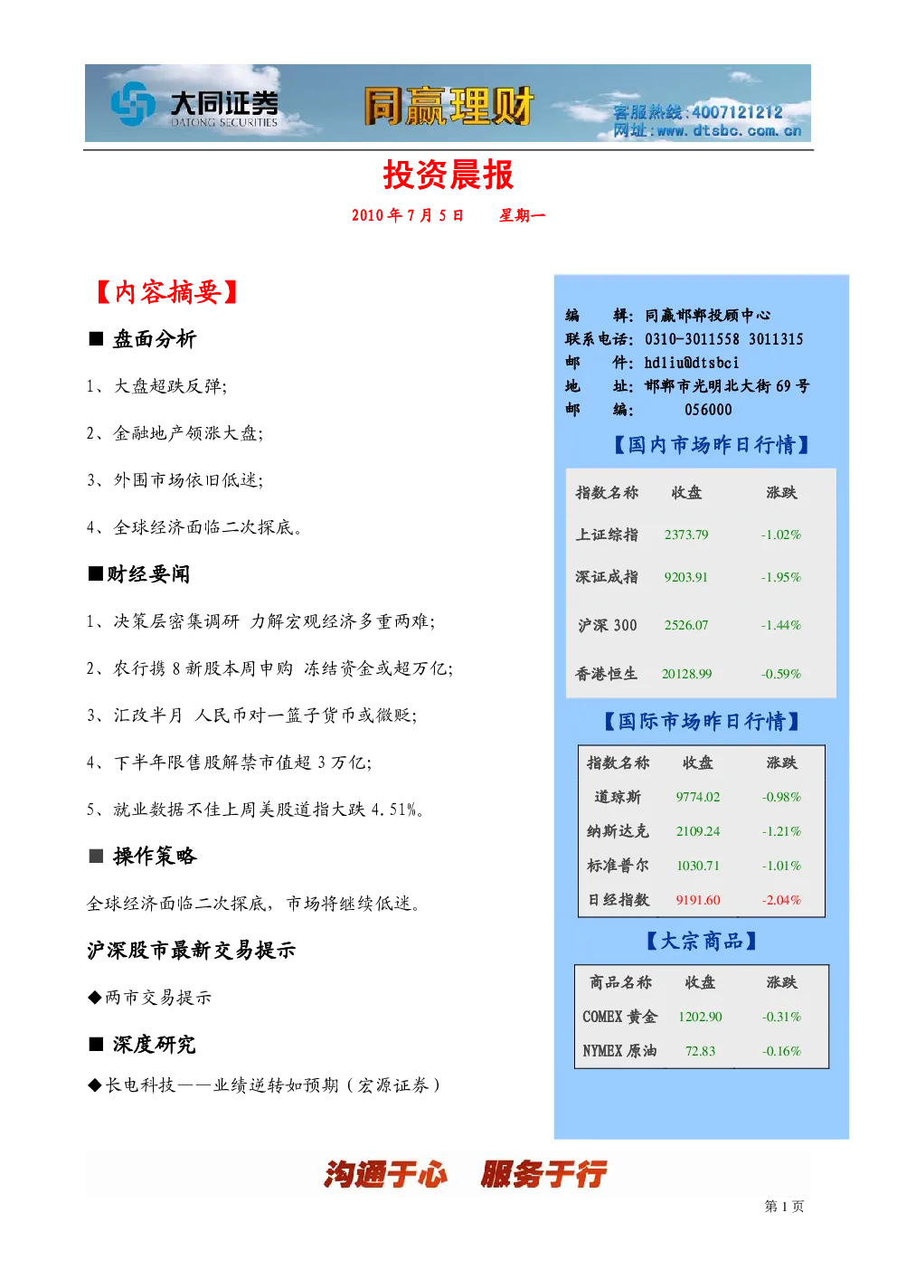 报告封面
