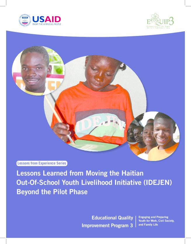Lessons Learned from Moving the Haitian Out-Of-School Youth Livelihood Initiative
