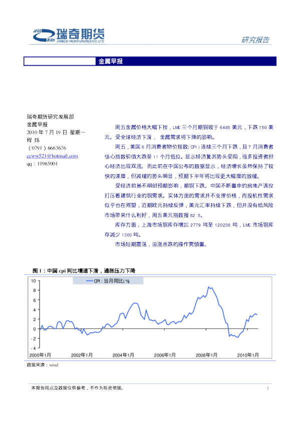 瑞奇期货金属早报