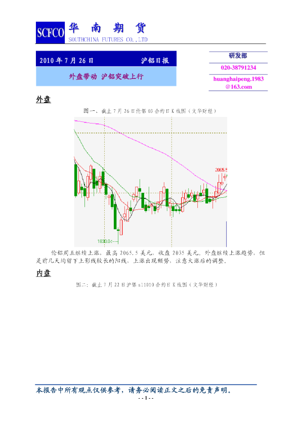 沪铝日报：外盘带动,沪铝突破上行