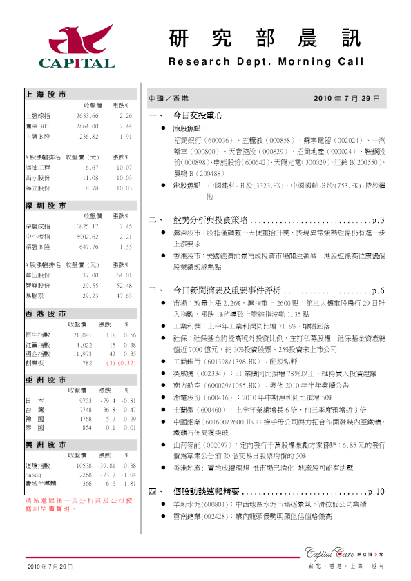 群益证券研究部晨讯