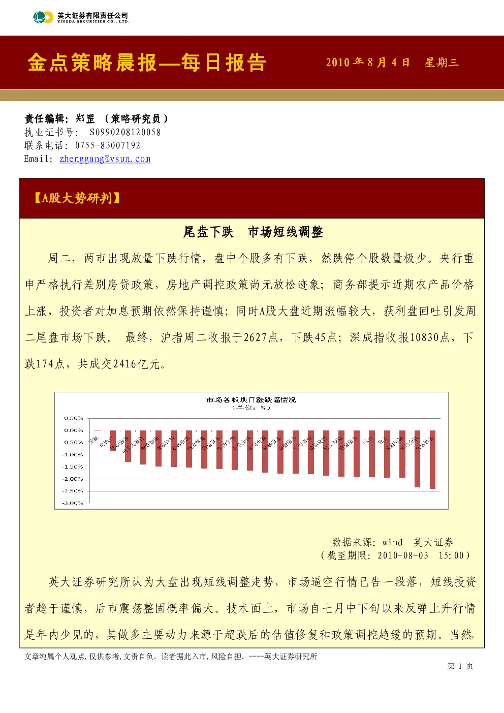报告封面