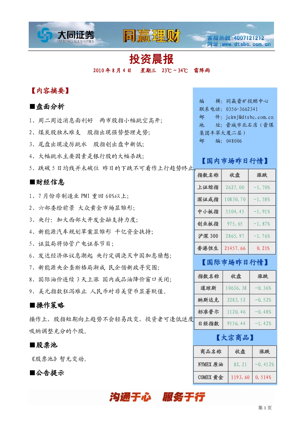 报告封面