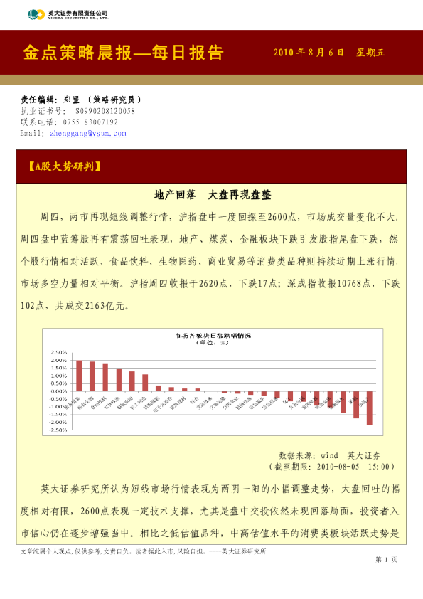 英大证券金点策略晨报