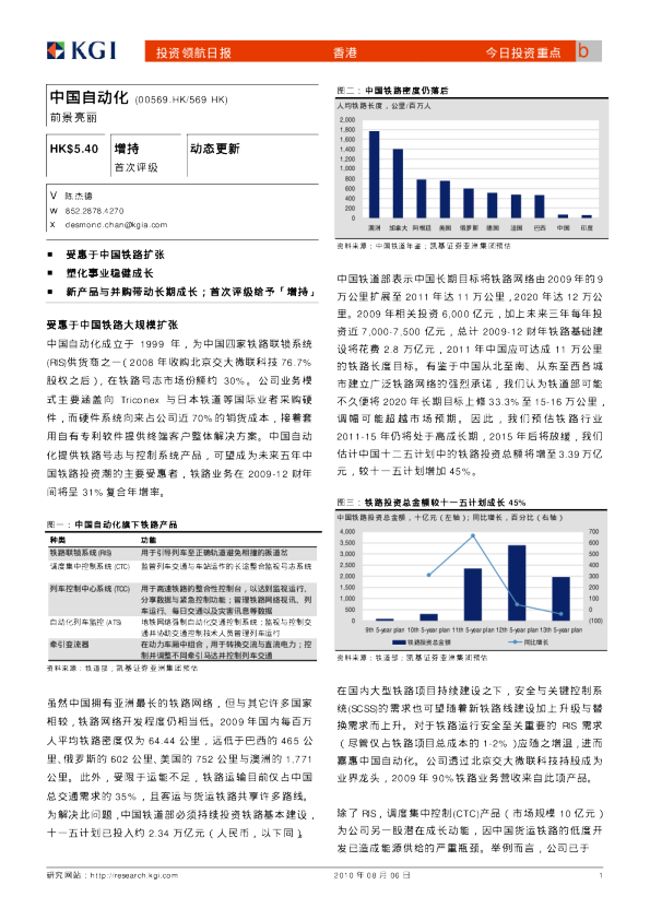 中国自动化：前景亮丽