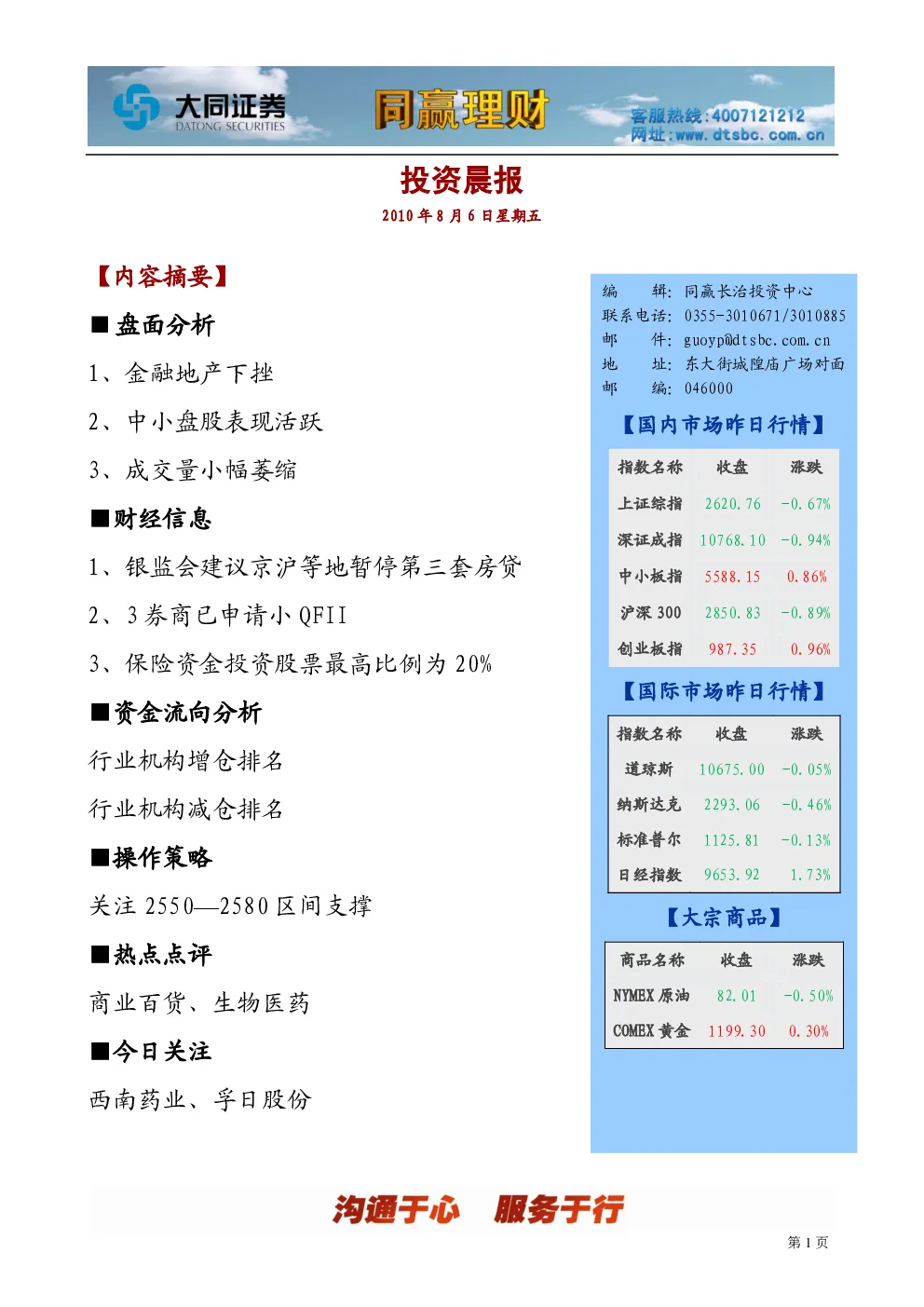 报告封面