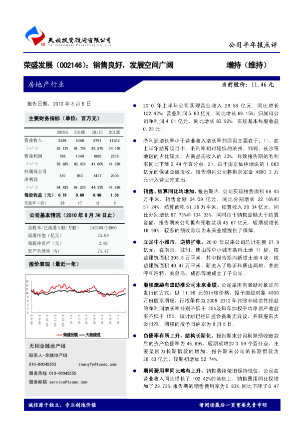 销售良好，发展空间广阔