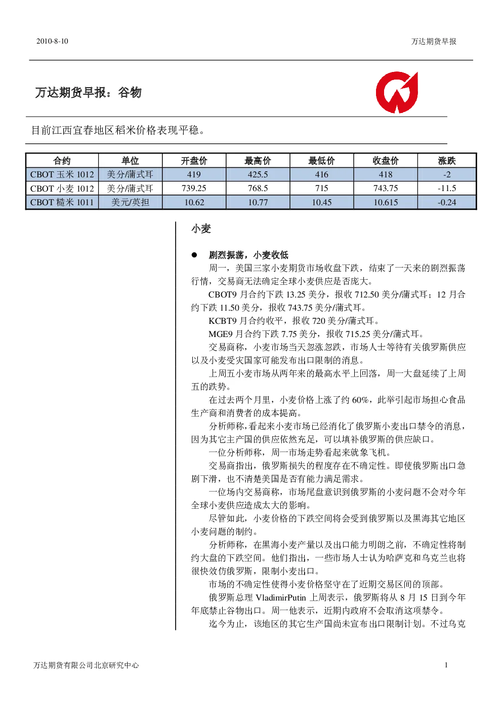 报告封面