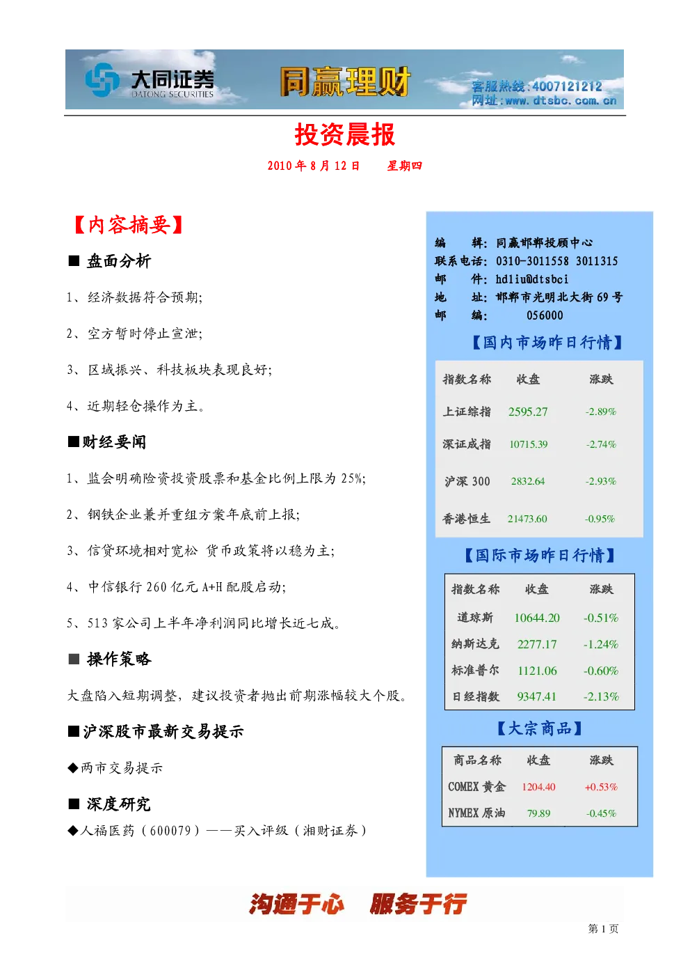 报告封面