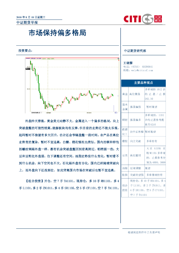 中证期货早报：市场保持偏多格局
