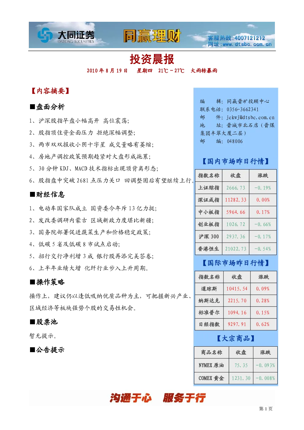 报告封面