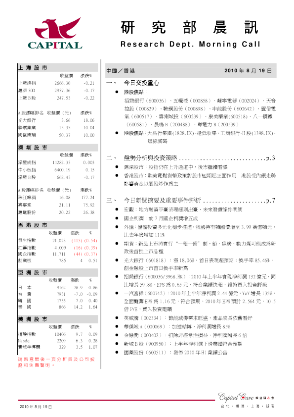 群益证券研究部晨讯