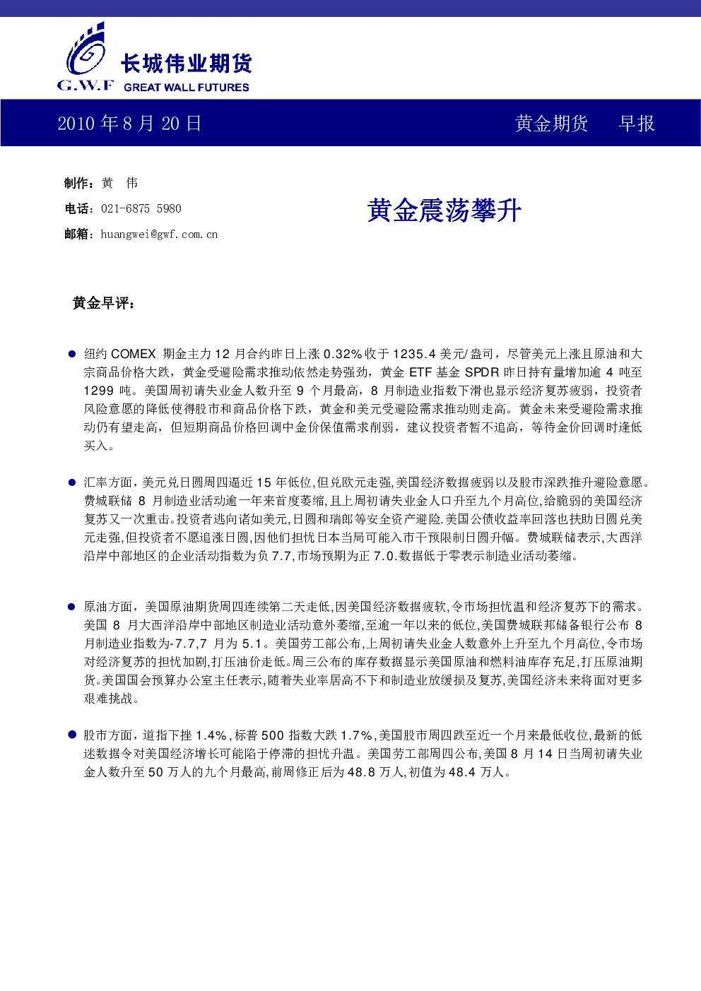 报告封面