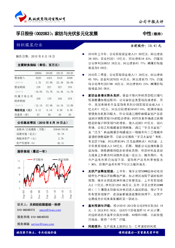 家纺与光伏多元化发展