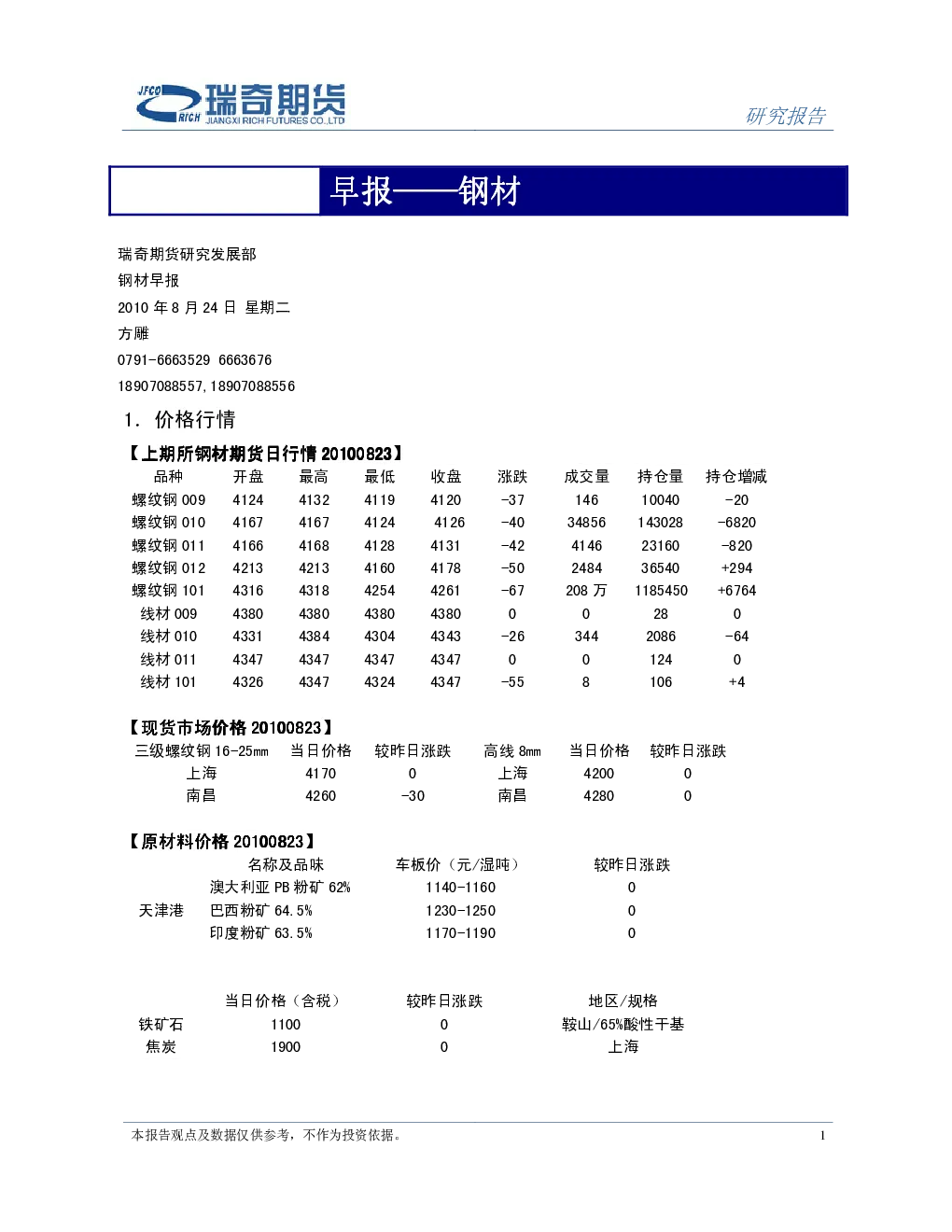 报告封面