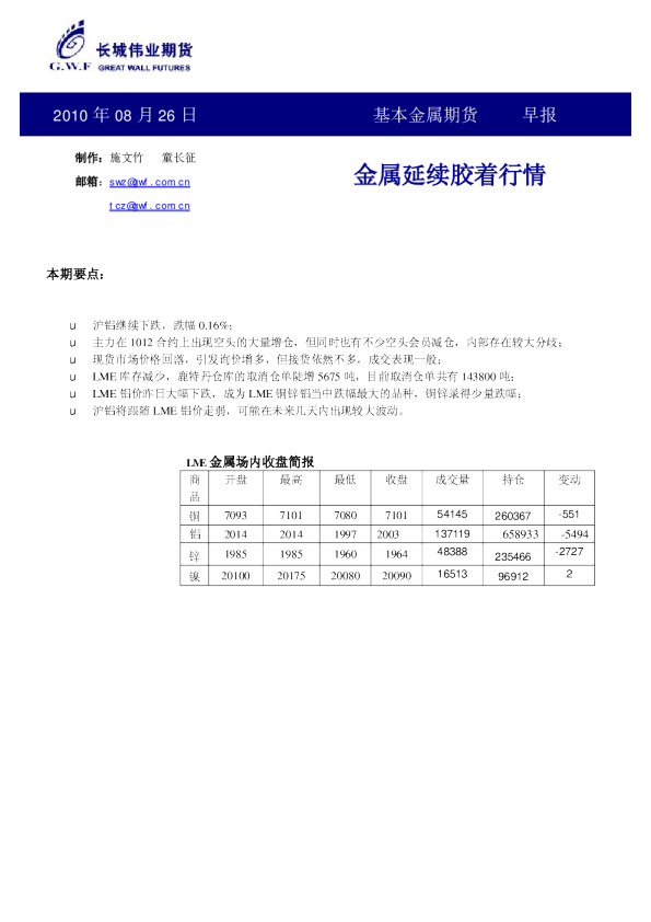 基本金属期货早报：金属延续胶着行情