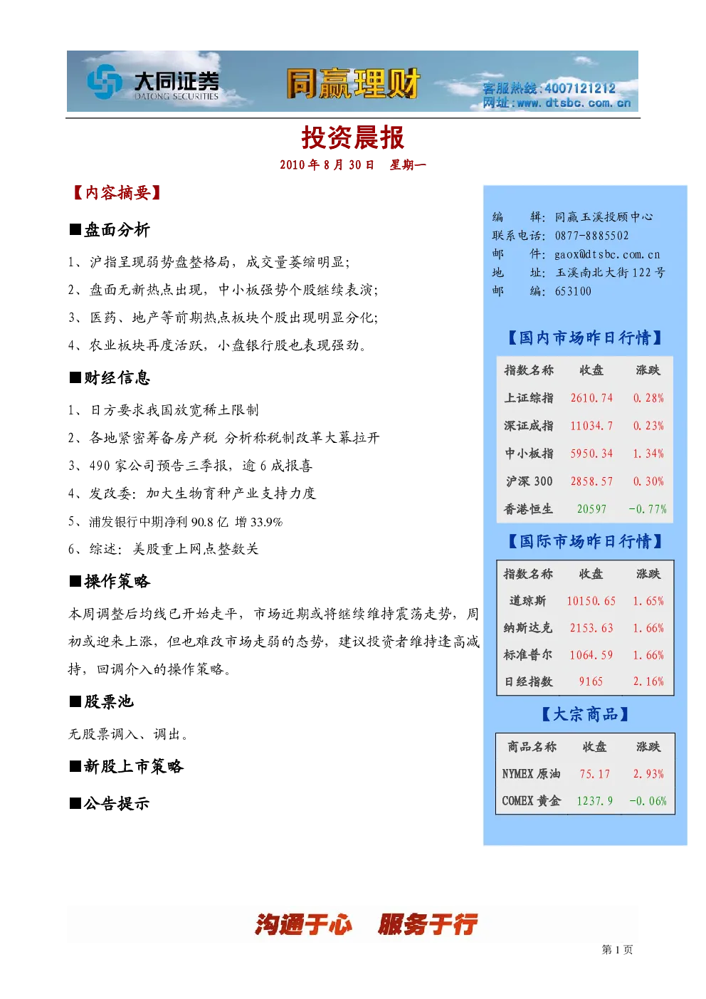 报告封面