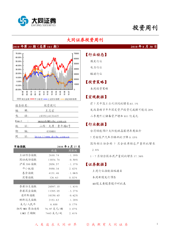 大同证券投资周刊161期