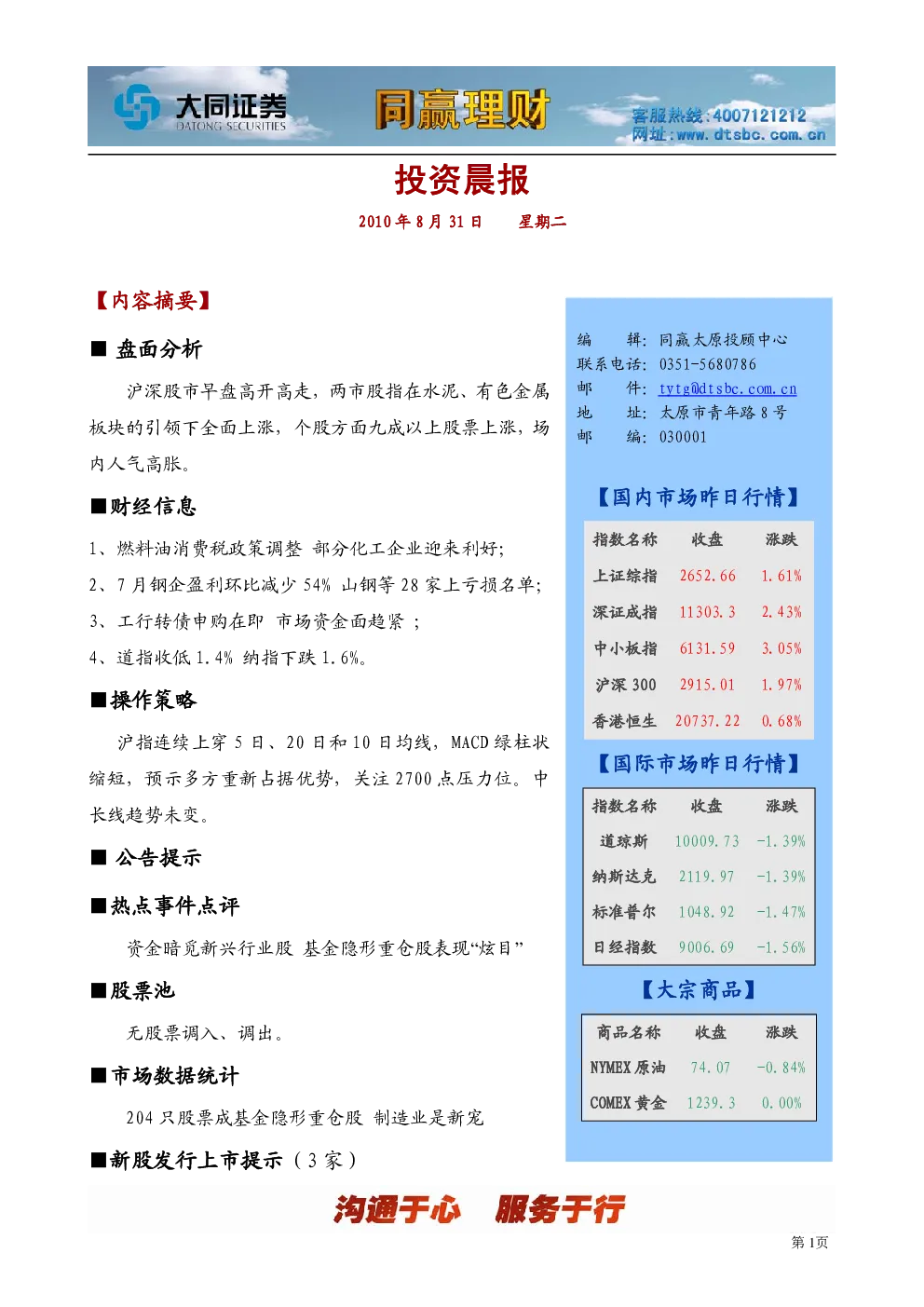 报告封面