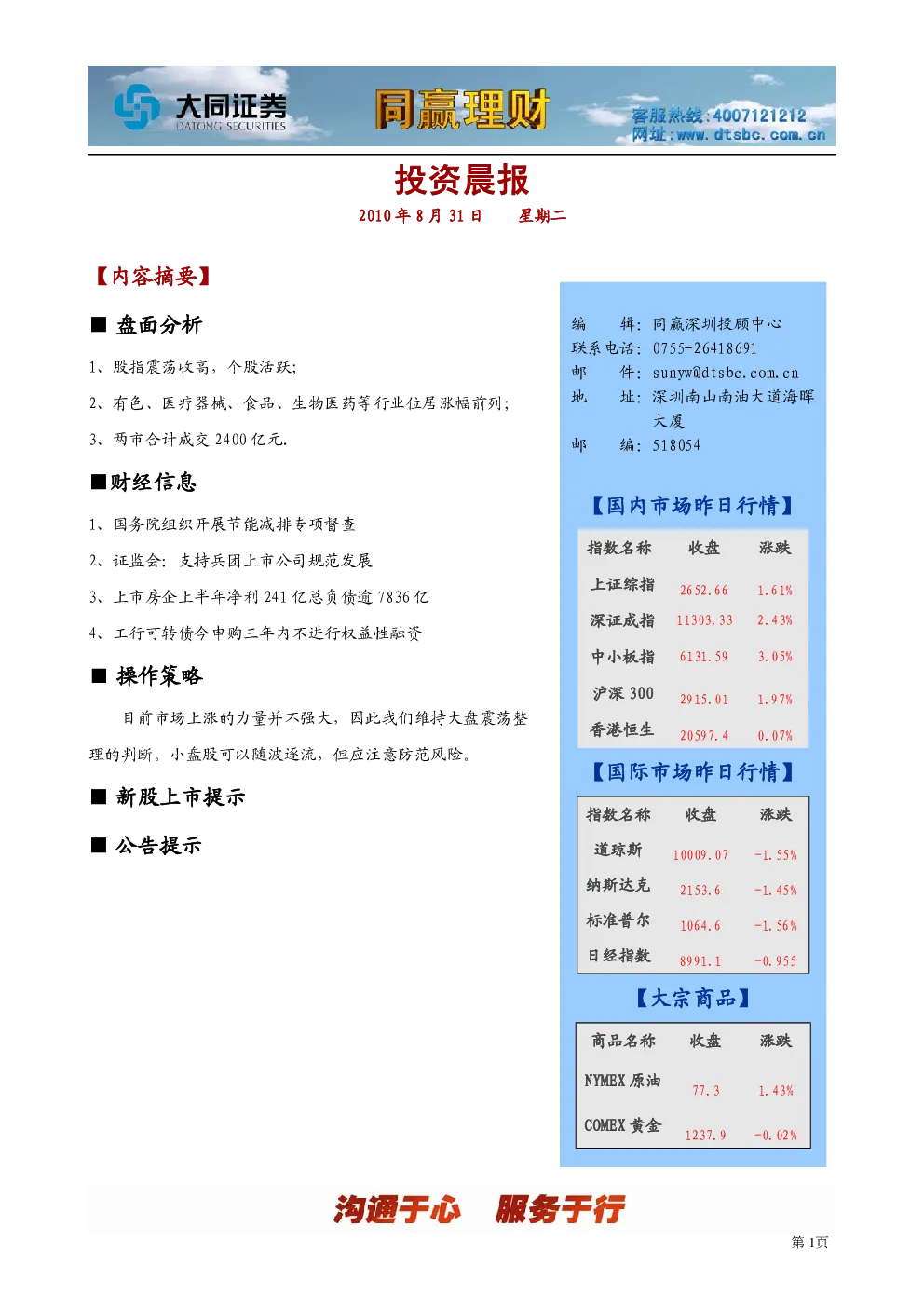 报告封面